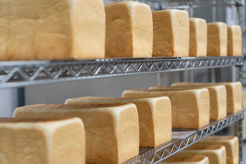 A rack of breads